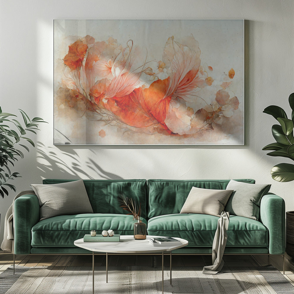 Persian Red Flowers Poster